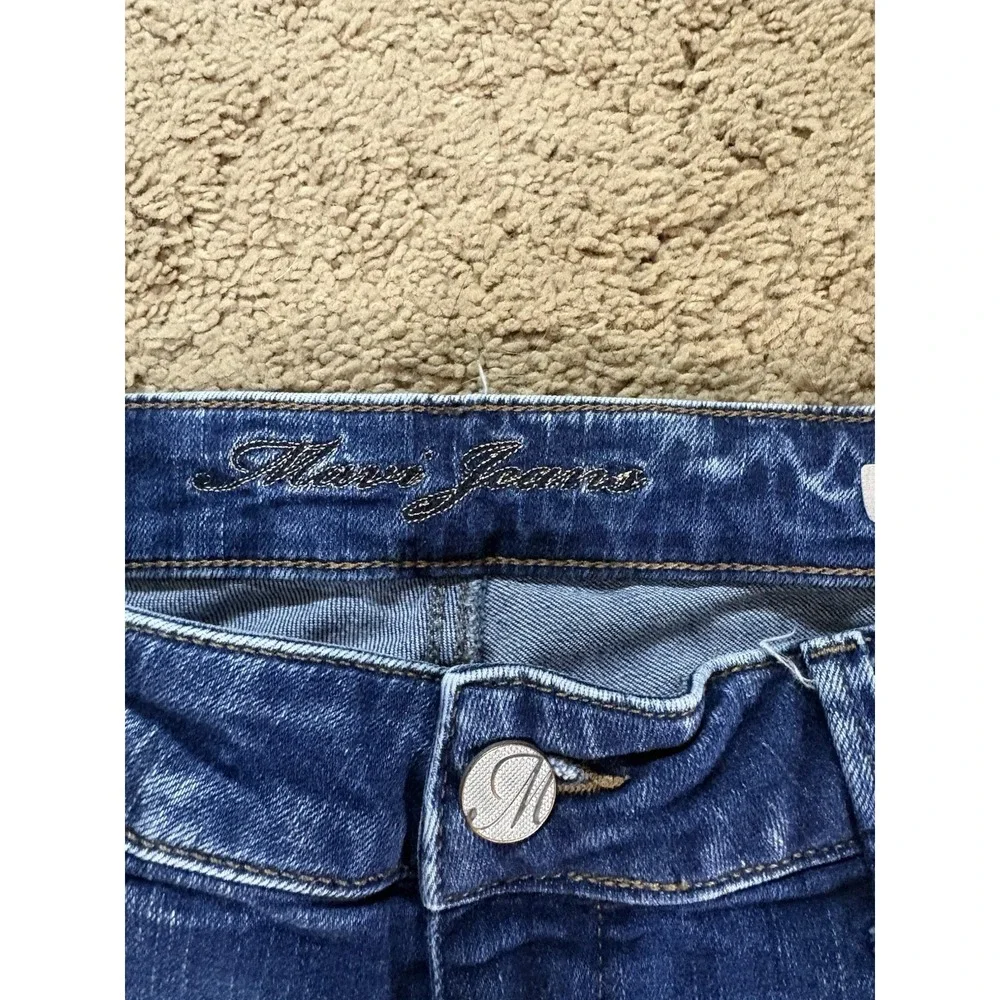 Mavi Jeans Women 33 Emma Slim Boyfriend Distressed Low Rise Acid Wash